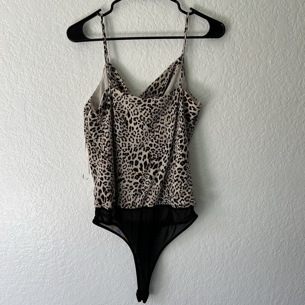 ASTR The Label Large Bodysuit Leopard  Print Tank Top Adjustable Strap Y2K - Picture 2 of 5